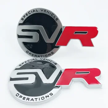 1Pcs 3D Kovov Nálepky SV SVR Odznak Znak Obtlačky Auto Styling Pre Range Rover Evoque Defender, Discovery Auto Príslušenstvo