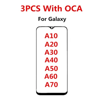 3KS Prednej strane Obrazovky Pre Samsung Galaxy A10 A20 A30 A40 A50 A60 A70 Dotykový Panel LCD Displeji Sa Sklo Nahradiť Opravy Dielov + OCA