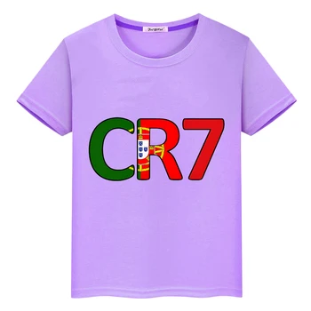 Futbalový fanúšik CR7 vytlačené Krátke Topy anime Tees Kawaii Bežné chlapec pride tričko 100%Bavlna T-shirt y2k jeden kus deti oblečenie dievča