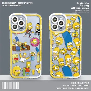 The-Simpsons Homer Transparentné Mäkký Kryt puzdro pre Samsung Galaxy A13 A21s A52 A42 A72 5G A73 A32 A52s A23 A53 A33 A22 A12