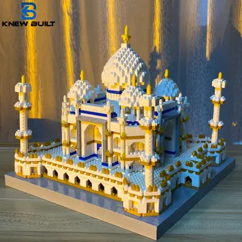 VEDEL POSTAVENÝ Indickej Taj Mahal Model Hračky Micro Mini Stavebné Bloky pre Dospelých Zostaviť Výzdoba Mesta Slávny Architektúry Tehly